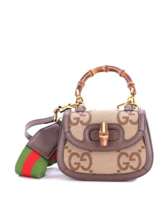 Mini Bamboo 1947 Top Handle Bag Jumbo GG Canvas