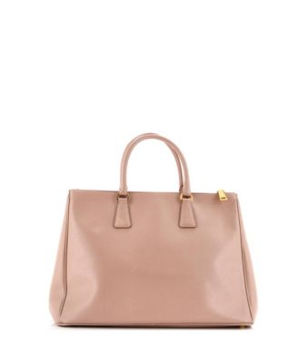 Medium Double Zip Lux Tote Saffiano Leather