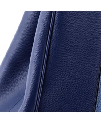Medium Bicolor Double Zip Lux Tote Saffiano Leather