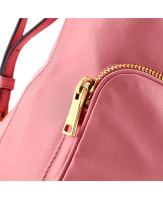 Small Drawstring Pocket Bucket Bag Soft Calf