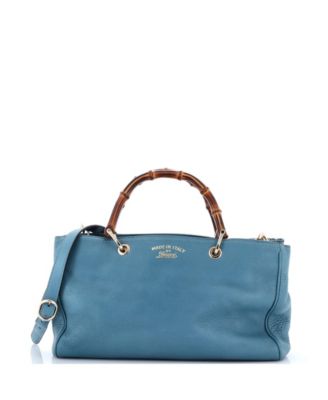 Medium Bamboo Shopper Tote Leather