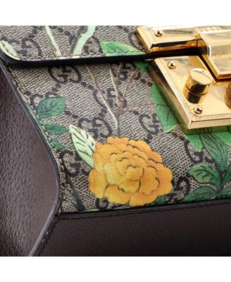 Small Padlock Shoulder Bag Tian Print GG Coated Canvas