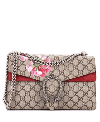 Small Dionysus Bag Blooms Print GG Coated Canvas