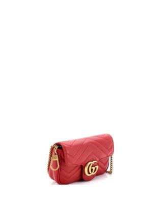 Super Mini GG Marmont Flap Bag Matelasse Leather