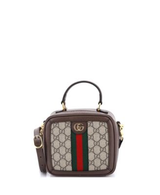 Mini Ophidia Zip Around Top Handle Bag GG Coated Canvas with Leather