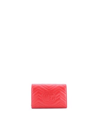 Mini GG Marmont Chain Wallet Matelasse Leather
