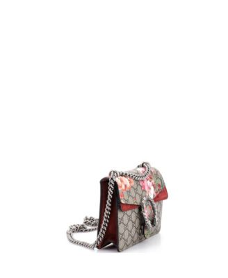 Mini Dionysus Bag Blooms Print GG Coated Canvas