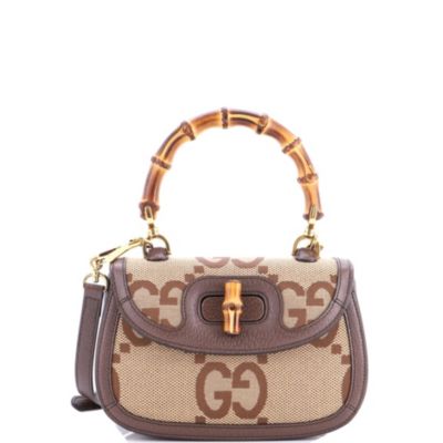 Small Bamboo 1947 Top Handle Bag Jumbo GG Canvas