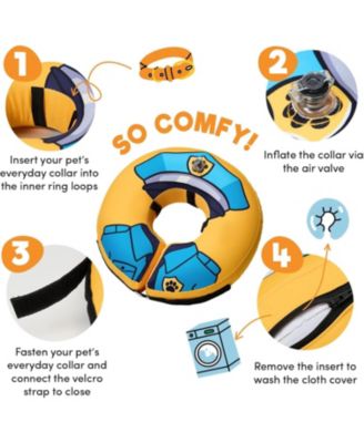 Inflatable Dog Cone Collar Alternative Soft Donut Recovery Collar for Pets