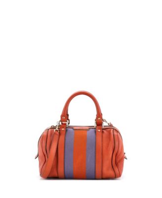 Small Vintage Web Boston Bag Leather