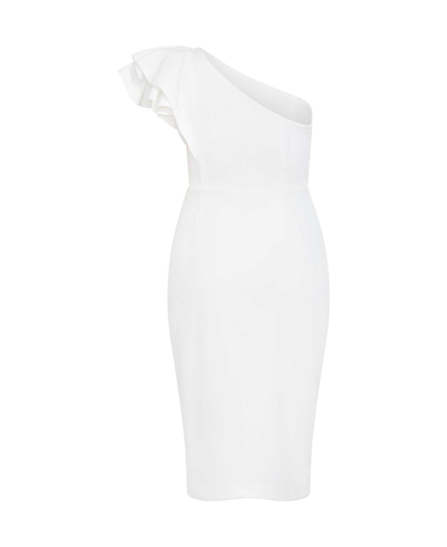 Женское платье CITY CHIC Plus Size Milani One Shoulder, цвет: Слоновая кость — фото 4
