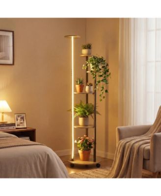 Six Tier Plant Stand with RGB Light and Wheels for Indoor Use