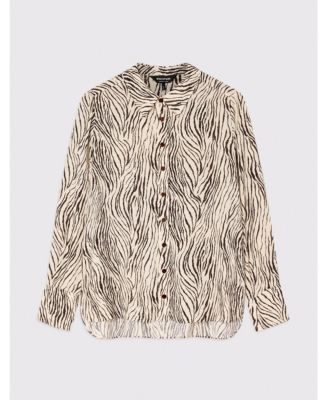Women's Zebra Button Through Shirt