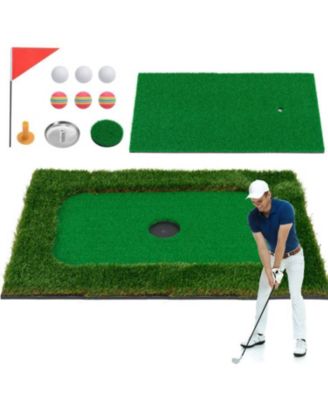 Floating Golf Green for Pool with 6 Golf Balls and Flag