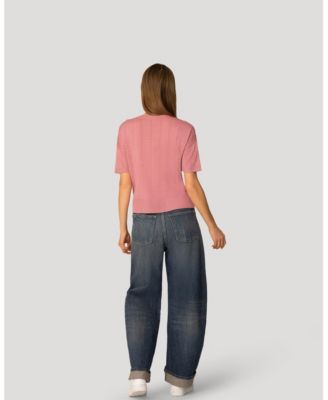 Women's Textured Short Sleeve Sweater