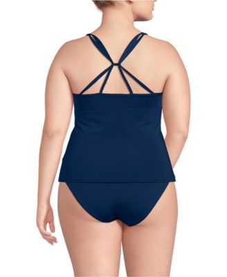 Women's Tugless QuickDry Adjustable Strappy Back Tankini Top