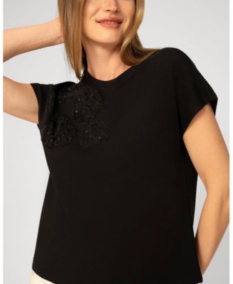 Women's Flower Applique Tee
