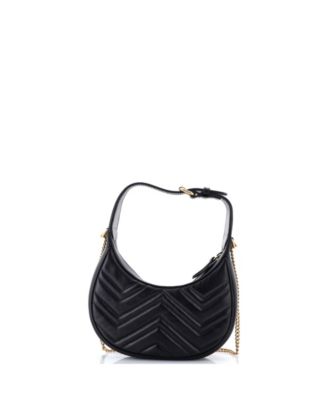 Mini GG Marmont Half Moon Hobo Matelasse Leather