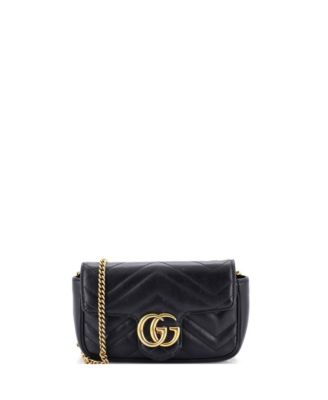 Super Mini GG Marmont Flap Bag Matelasse Leather