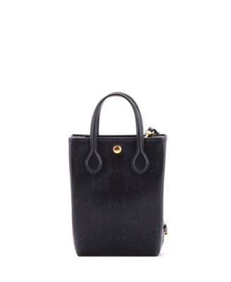 Mini Vertical Tote GG Embossed Leather