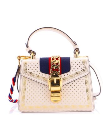 Mini Sylvie Top Handle Bag Printed Leather
