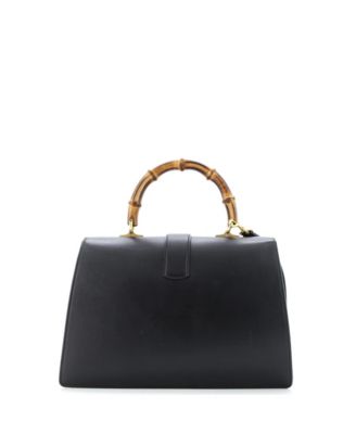 Large Dionysus Bamboo Top Handle Bag Colorblock Leather