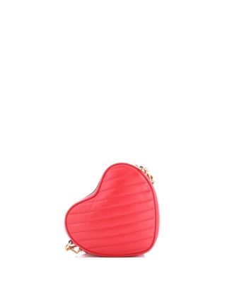 Mini Interlocking G Heart Shoulder Bag Diagonal Quilted Leather