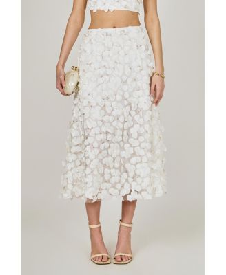 Women's 3D Floral Maxi Skirt