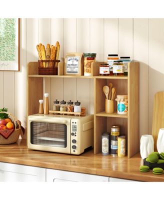 Three Tier Desk Bookshelf with Open Shelves for Workspace