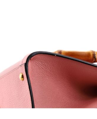 Mini Diana NM Bamboo Handle Tote Leather