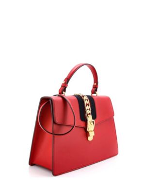 Medium Sylvie Top Handle Bag Leather