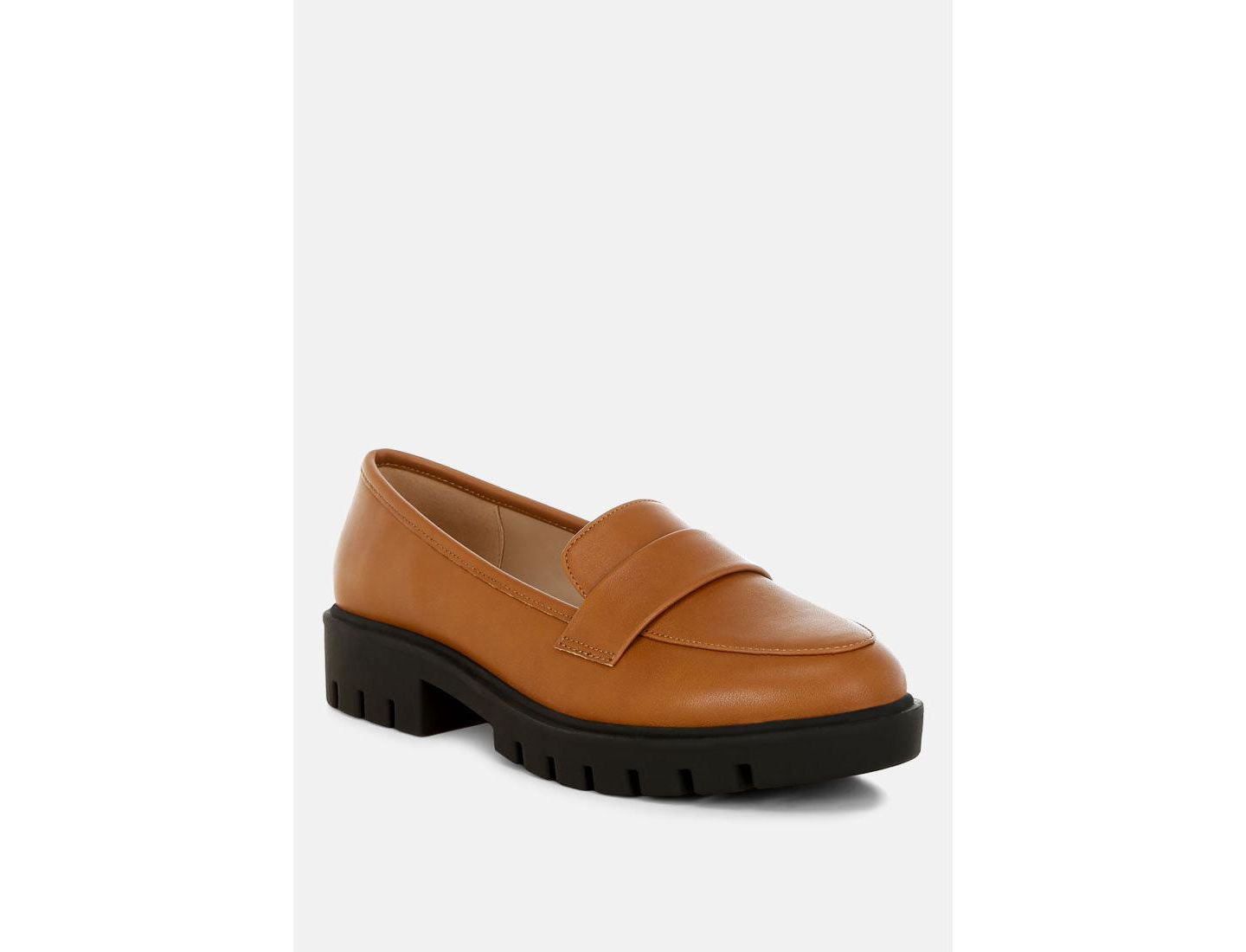 Женские туфли London Rag Peridot Faux Leather Chunky, цвет: Бежевый / Хаки — фото 1