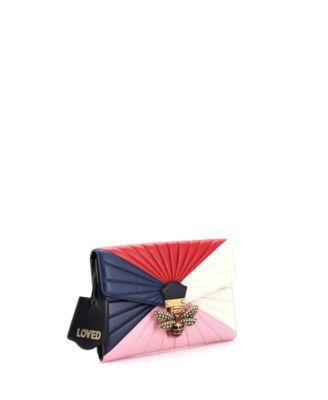 Queen Margaret Clutch Colorblock Leather