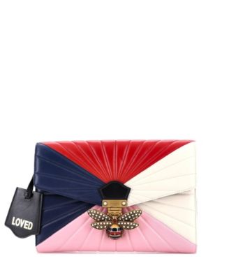 Queen Margaret Clutch Colorblock Leather