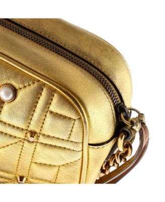 Small Pearly GG Marmont Shoulder Bag Embellished Matelasse Leather
