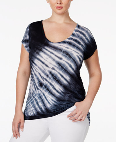 SLINK Jeans Plus Size Tie-Dyed T-Shirt