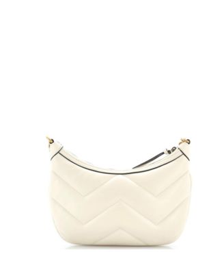 Small GG Marmont Chain Moon Hobo Matelasse Leather