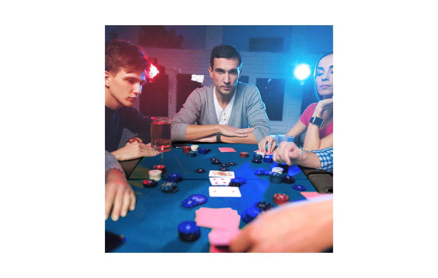 Детская игрушка HONGGE 8 Players Texas Holdem Foldable Poker Table, цвет: Синий — фото 4