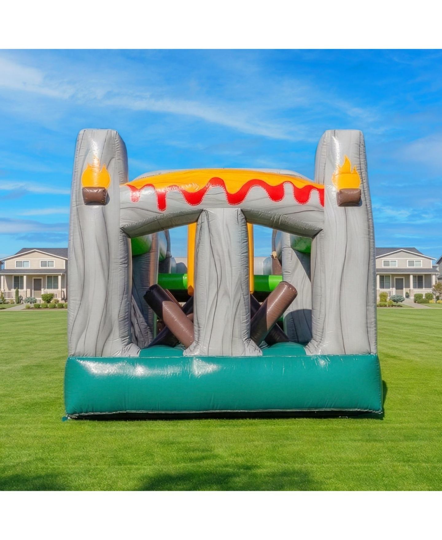 Детская игрушка HeroKiddo T-Rex Adventure 20 Commercial-Grade PVC Vinyl Inflatable Obstacle Course, Up to 2 Users, Ages 3+, цвет: Серый — фото 6