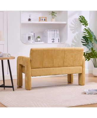 Modern Double Armchair Living Room & Bedroom Compact Upholstered Sofa Leisure Sofa Comfortable Seating with Dual Armrests