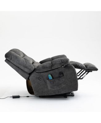 Velvet Power Lift Recliners with Heat & Massage, Lift Chair Relax Sofa Chair for Living Room