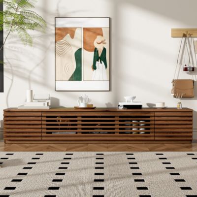 70 inch Modern TV Stand for TVs up to 80", Soft-Closing Hinges for Living Room