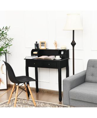 Writing Desk Vanity Computer Desk with Two Tier and Drawers