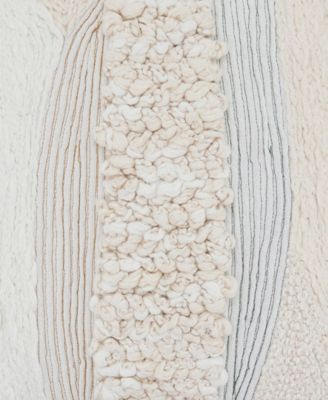 Embroidered Stripe Decorative Pillow, 18" x 18"