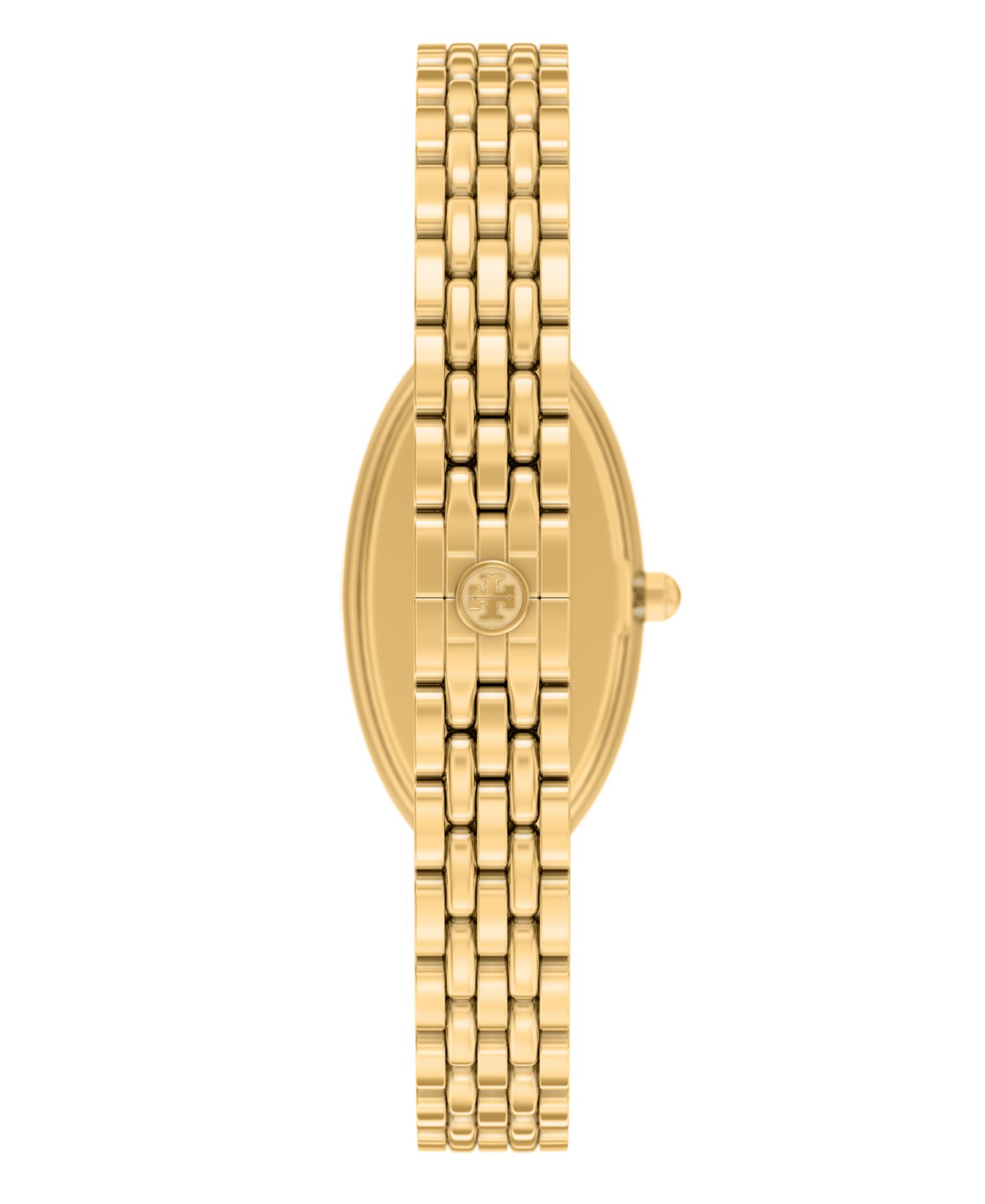 Женские часы Tory Burch The Oval Elongated Quartz Two-Hand Gold Stainless Steel Watch, 22mm — фото 3