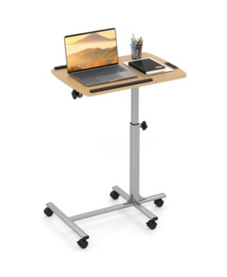 Adjustable Angle Height Rolling Laptop Table