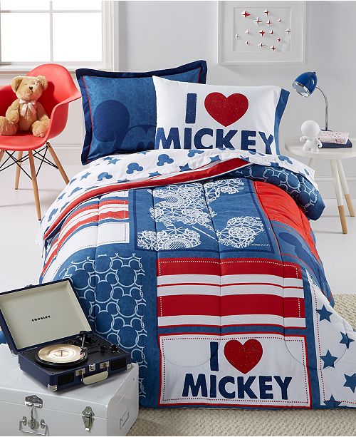 Disney Mickey Americana Twin 5 Piece Comforter Set Reviews Bed