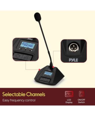 4-Channel Wireless Microphone System with Professional Desktop Mics