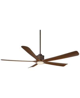 60" Hex and Koa LED Ceiling Fan with Remote
