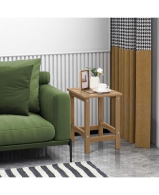 14 Inch Square Outdoor Adirondack Side Table Weather Resistant